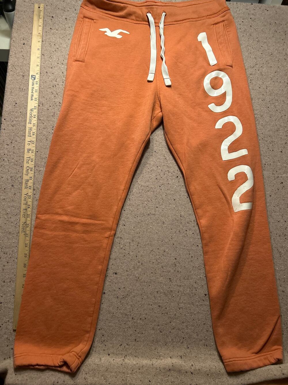Hollister 1922 Peach Sunwashed Orange Sweatpants Women's Large